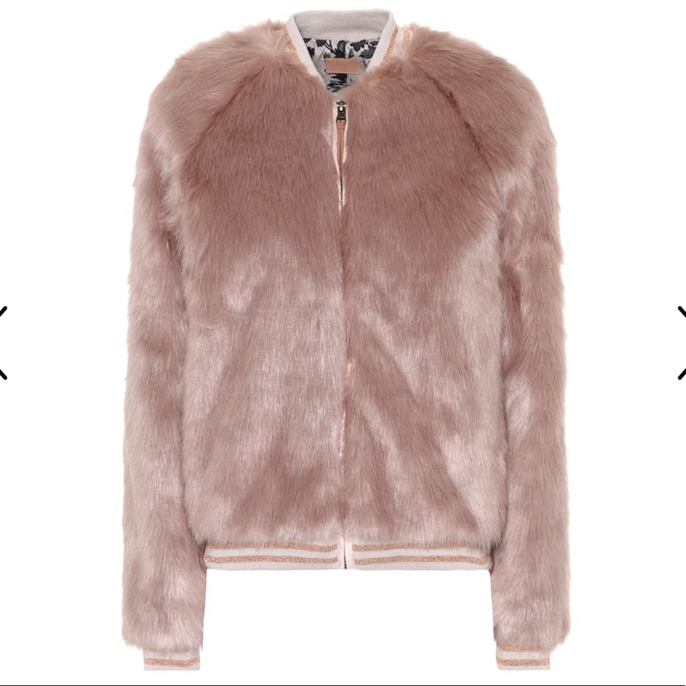 Mother The Letterman Faux Fur Jacket - Picture 2 of 5
